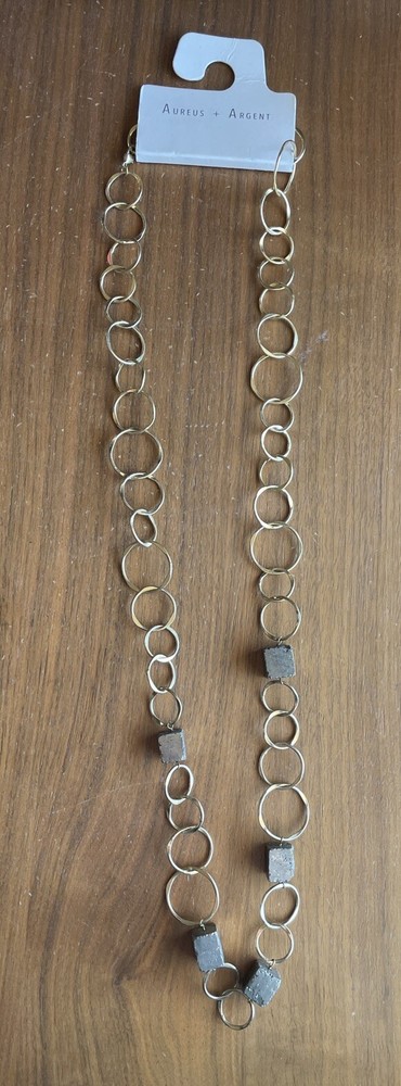 Aureus + Argent Chain & Metal Cubes Necklace
