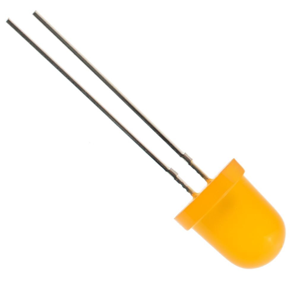 25 x Amber 8mm LED Diffused 200mcd 40°