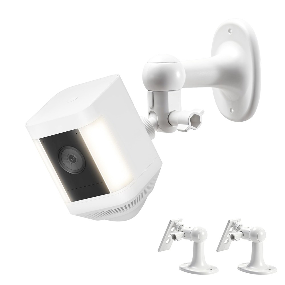 2-in-1 No-Drill & Drillable Wall Mount 2-Pack for Ring Camera, Compatible wit...