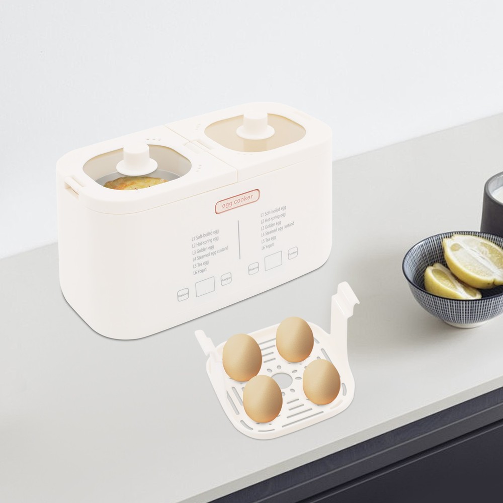Egg Cooker Rapid Egg Cooker Egg Boiler with Auto Shut Off Feature For 8 Eggs