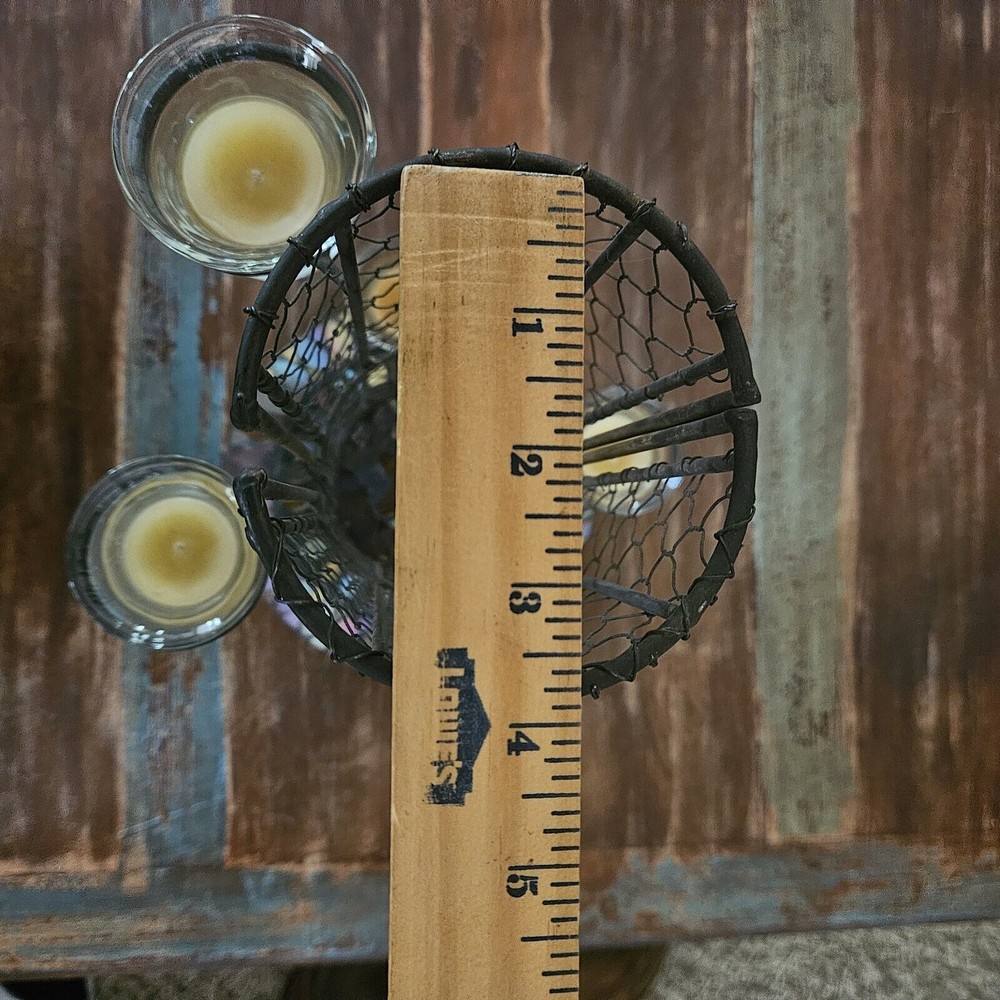 Rustic Metal Tower Includes Mosaic Plate Tea Lights Or Your Own Creativity!