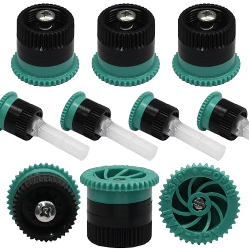 Variable Arc Nozzle, 10 Pcs Adjustable Sprinkler Heads Replacement with 4 Van