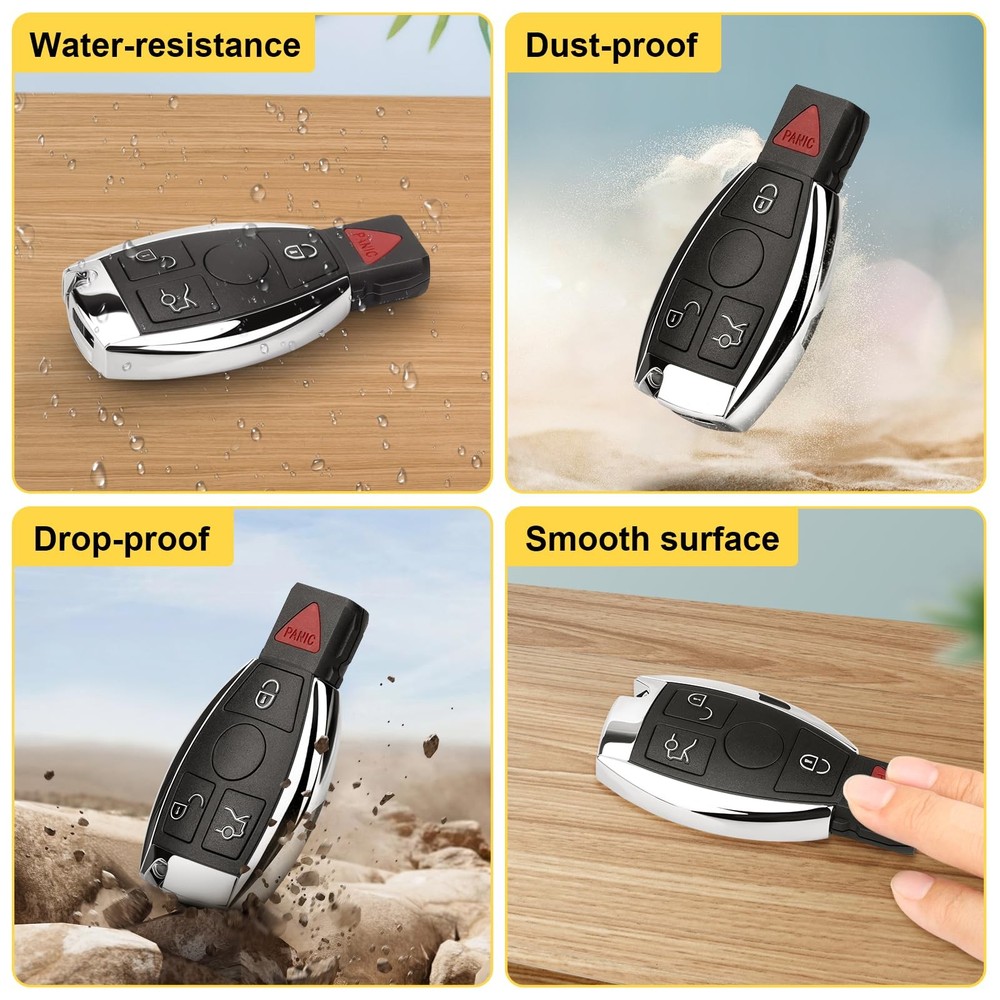2× Keyless Entry Ignition Key Fob Replacement Fit for E350 ML35...