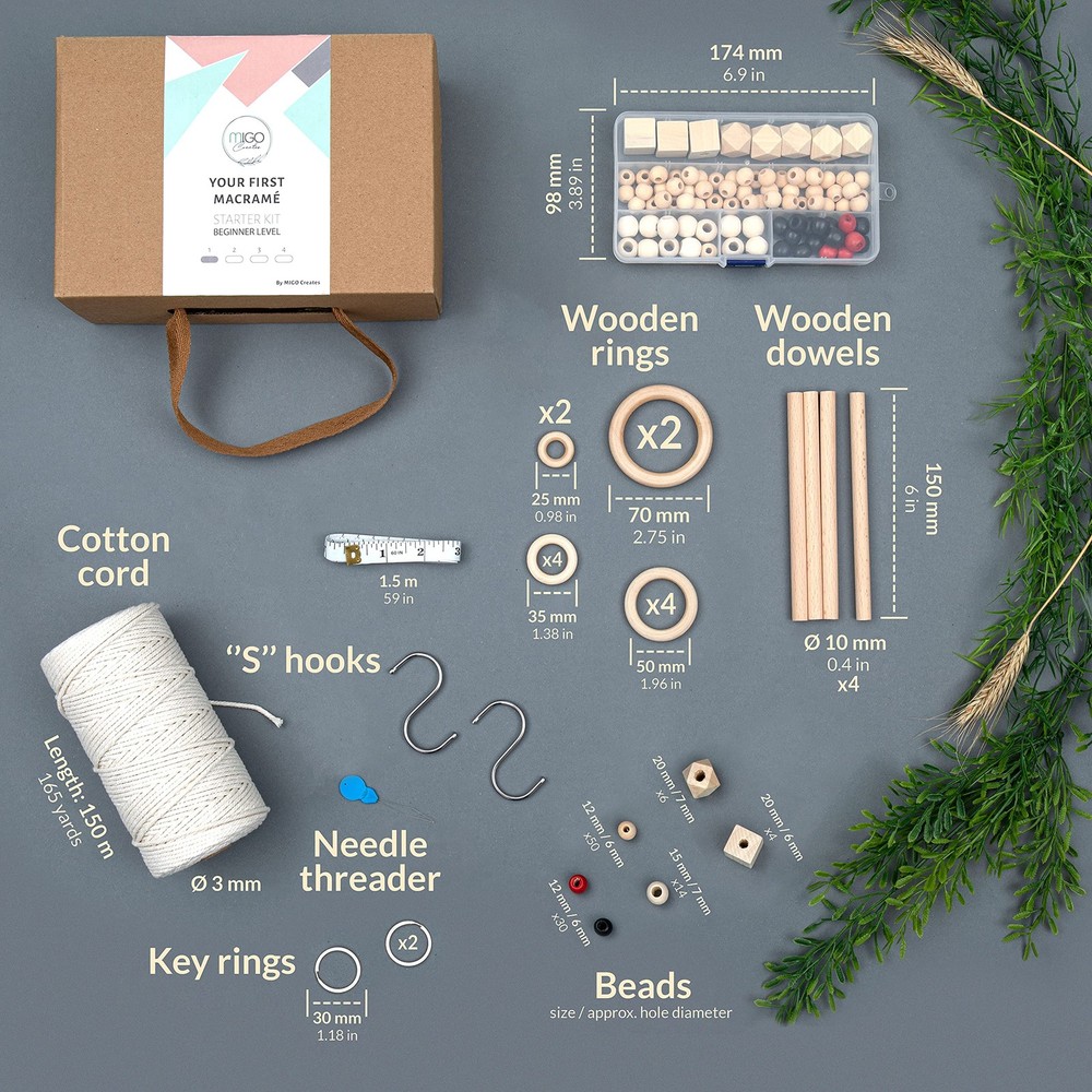 MIGO Creates Macrame Kits for Adults Beginners with 126 Small, E-Book Version