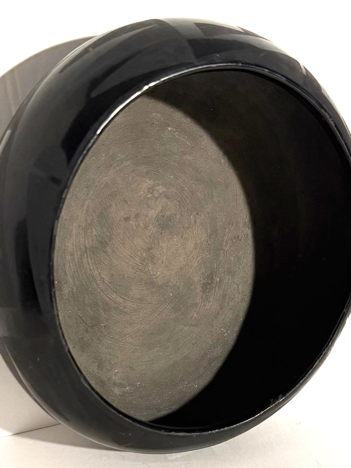 MARIA MARTINEZ (1887-1980), CLASSIC “MARIE” BLACK-ON-BLACK 9” POTTERY BOWL