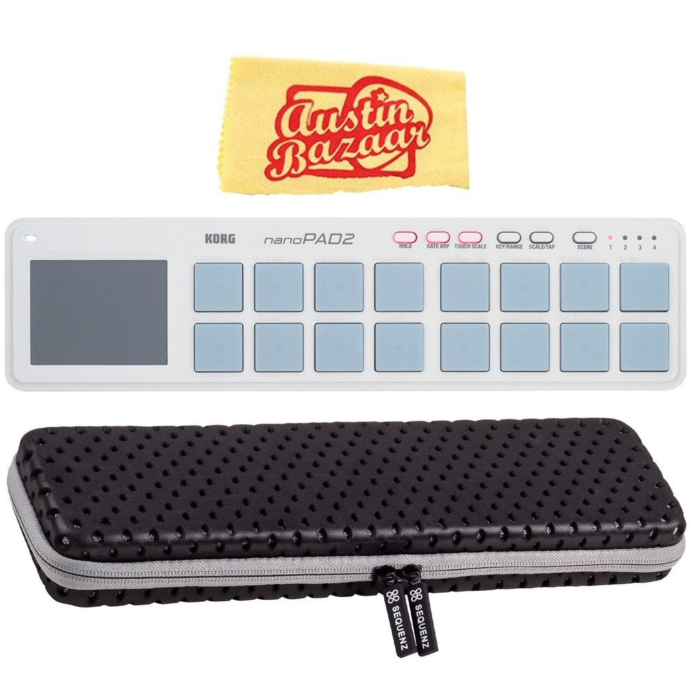 Korg nanoPAD2 Slim-Line USB Controller - White w/ Case