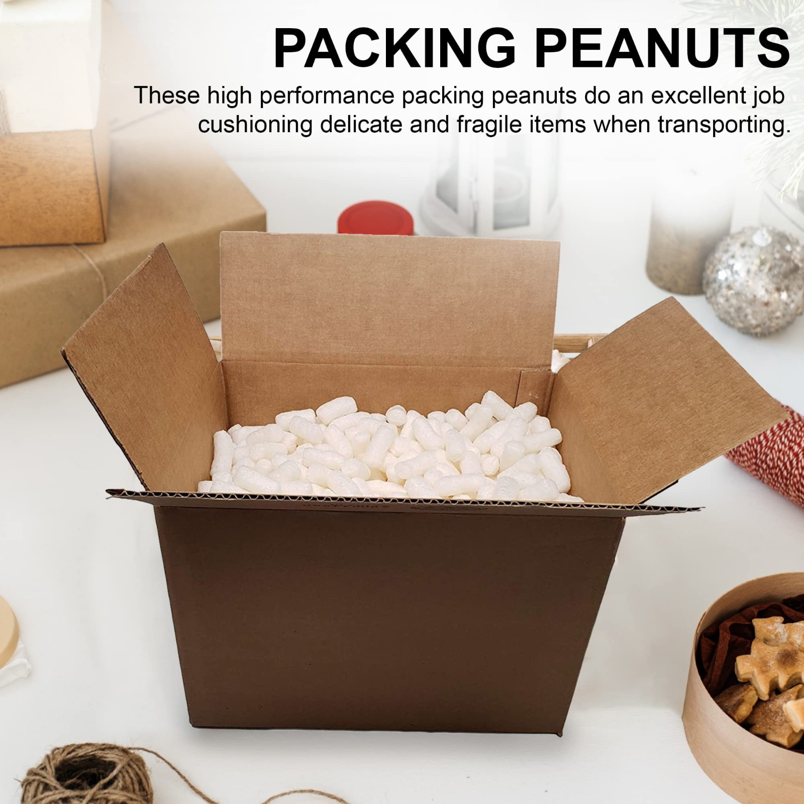 MT Products Off-White Packing Peanuts - Bulk Shipping Peanuts for Fragile Times