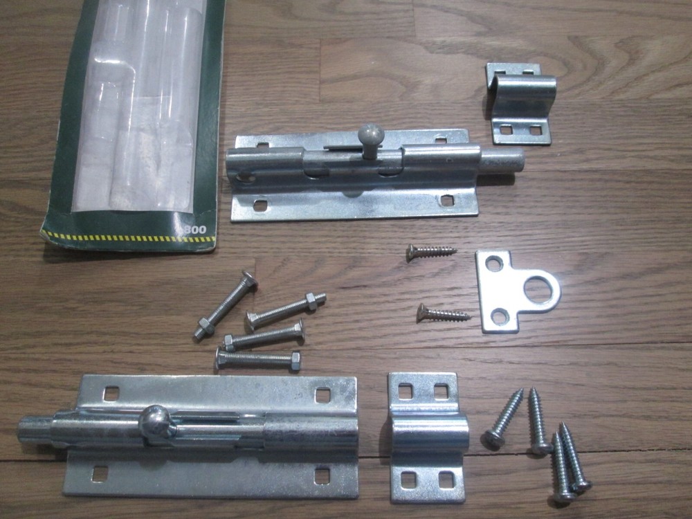 Door Hardware - Tuff Stuff Padlockable Barrel Bolt & Hinges
