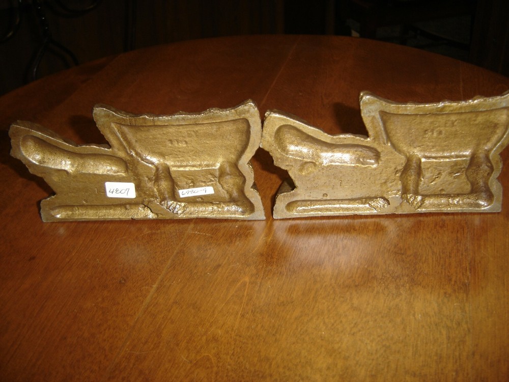 Antique Pair Covered Wagon Bookends #878