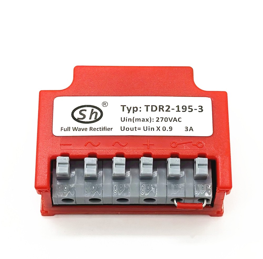 Typ TDR2-195-3 Full Wave brake Rectifier module AC270V Uout=Uin*0.9 3A