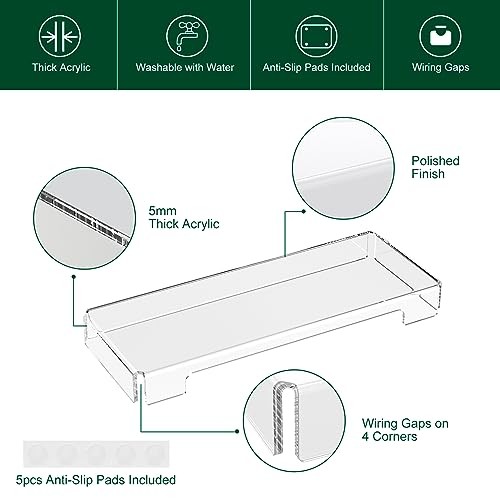 Acrylic Computer Keyboard Cover, Mechanical Keyboard Dust Cover PC 1 Pack Clear