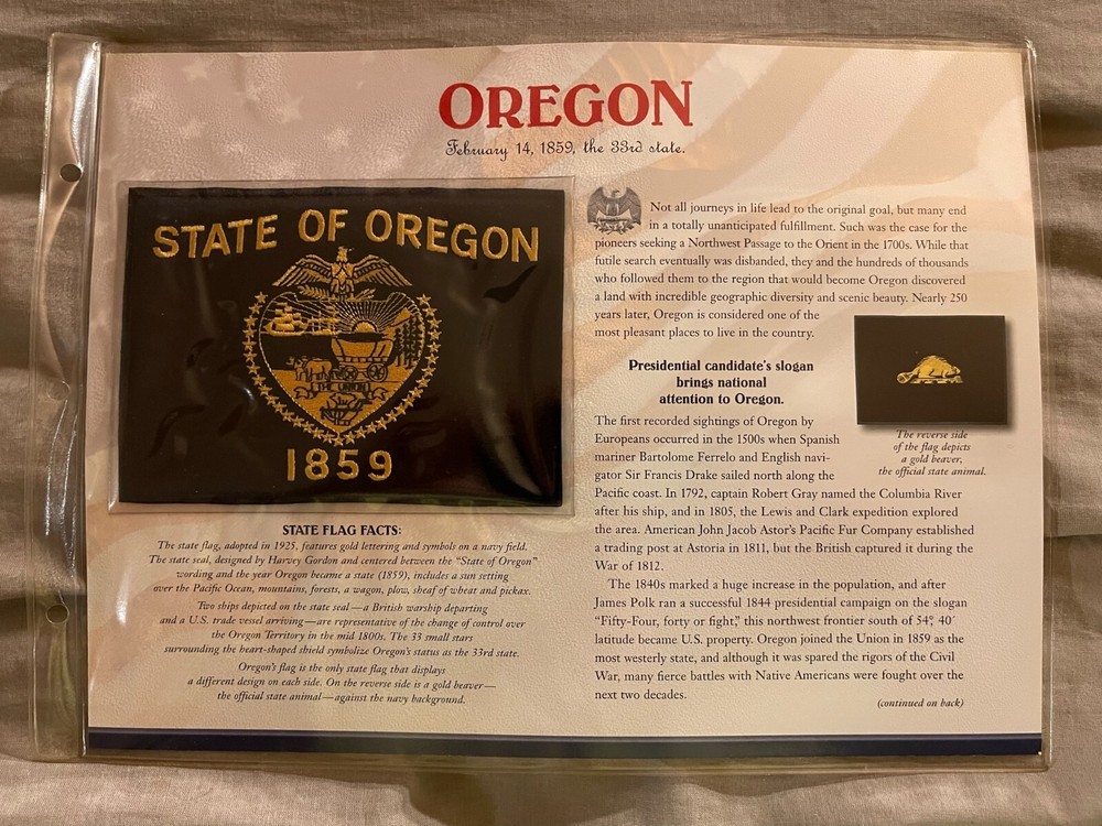 WILLABEE & WARD FLAG PATCH PANE **** OREGON