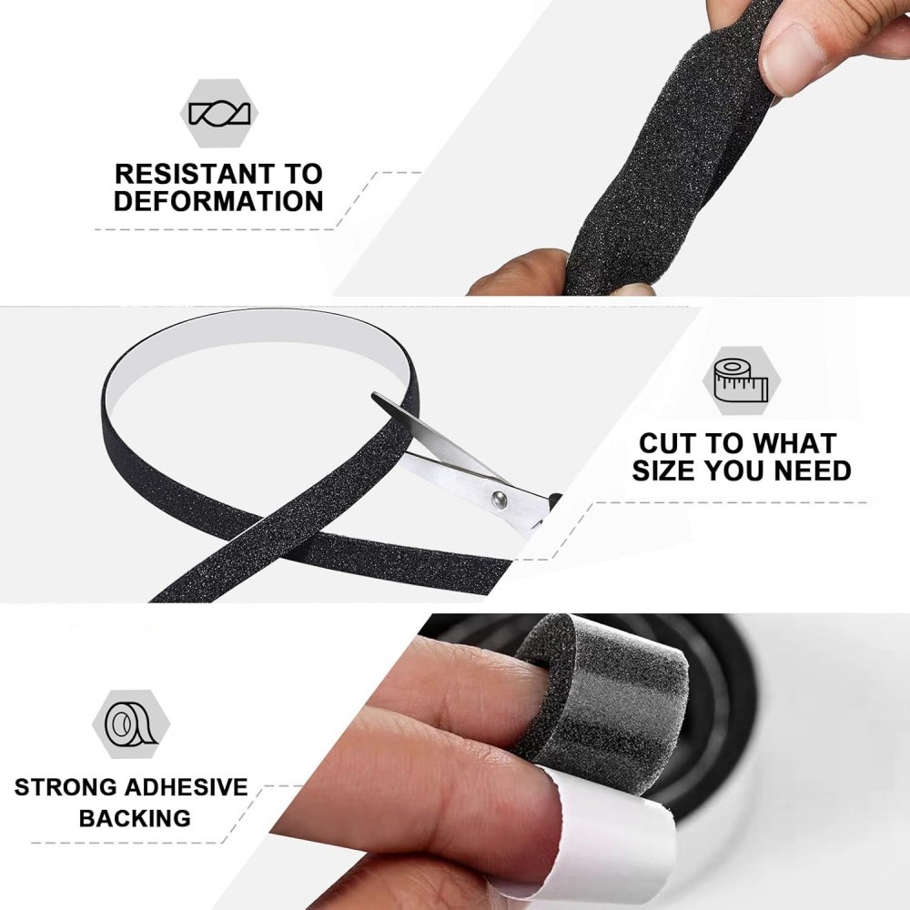 1In x 3/4In x 16.5Ft Foam Insulation Weather Stripping Tape Door Seal Strip