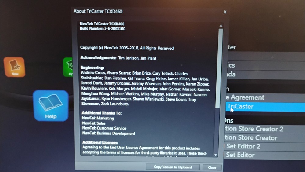 Tricaster TC460 (upgraded from 455) with CS40 Control surface