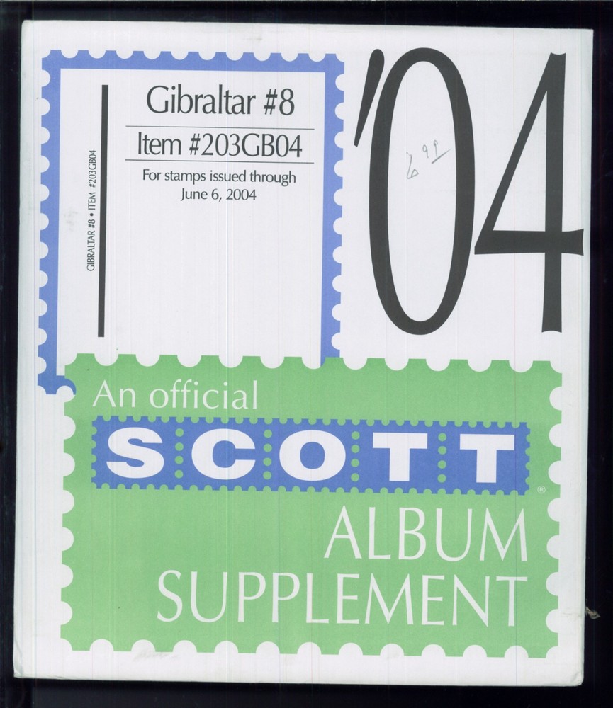 2004 Gibraltar #8 Scott Stamp Album Collection Supplement Pages Item #203GB04