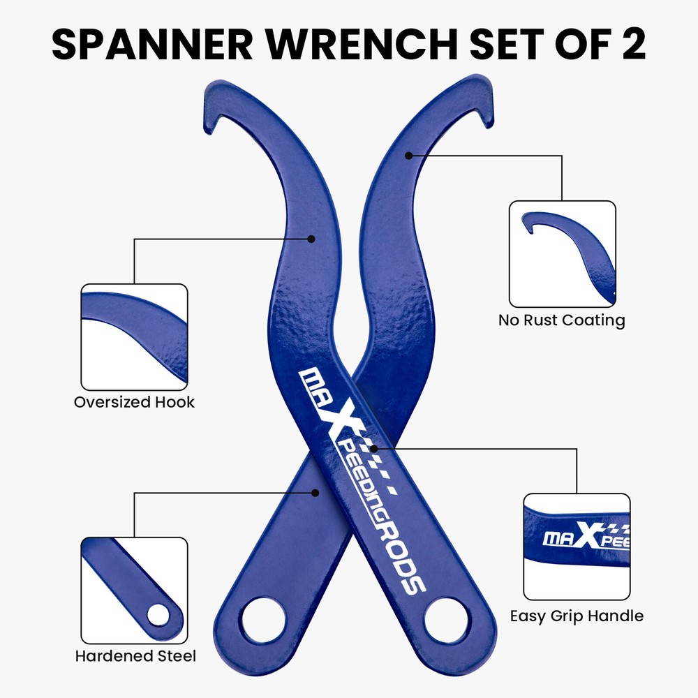 1 pair ALUMINUM COILOVER DAMPER SHOCKS SPRING SLEEVE ADJUSTMENT SPANNER WRENCH
