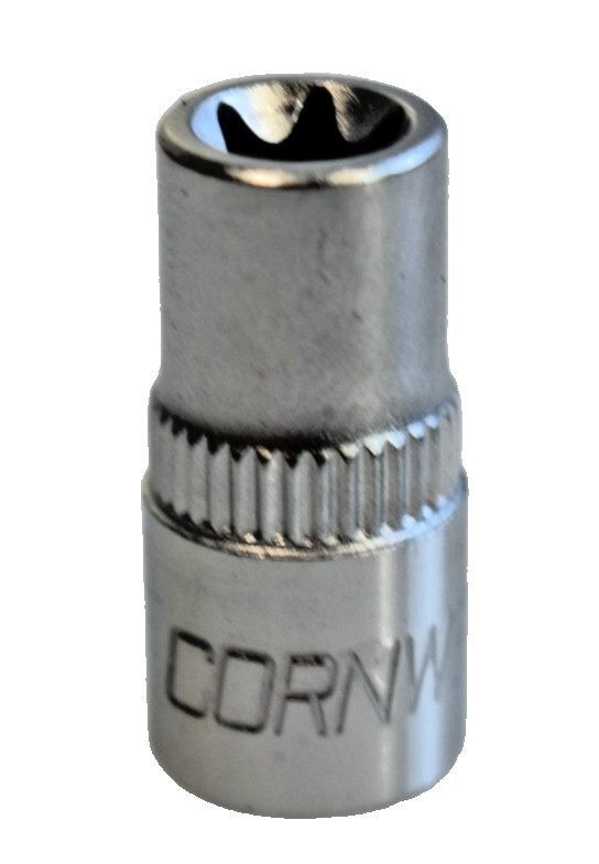 Cornwell Tools CBSE80 E8 TORX External Star Shallow Socket 1/4" Drive Chrome