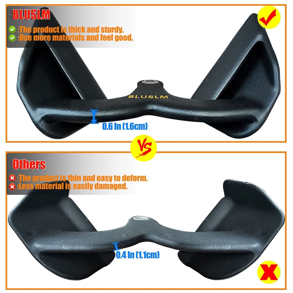 LAT Pull Down Bar for Cable Machine, LAT Pulldown Attachments T-bar V-bar Cab...