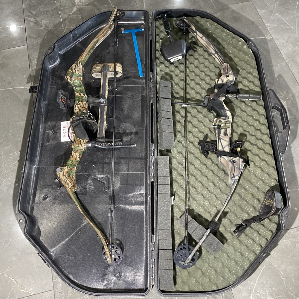 3pc Browning Mirage 3D Bear First Strike w/ Case Compound Bow Archery *NO STRING