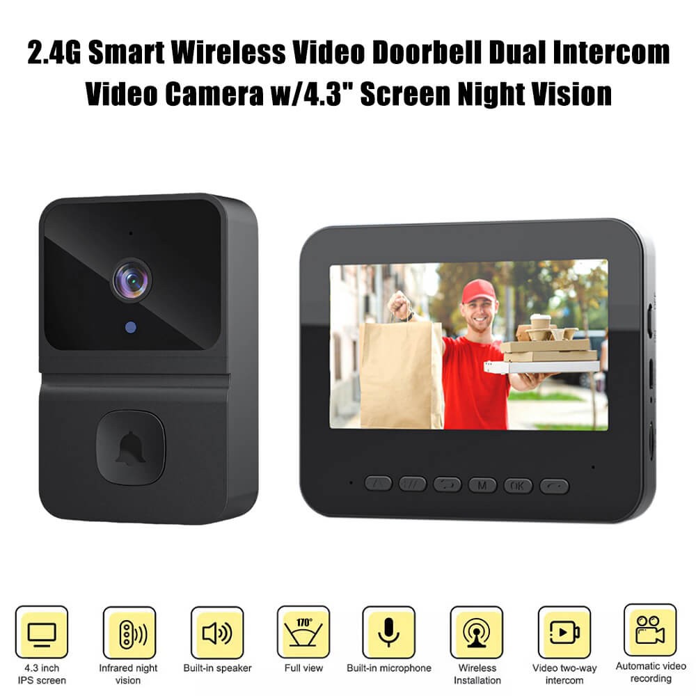 Wireless WiFi Video Doorbell Security Smart Phone Camera Door Bell Ring Intercom