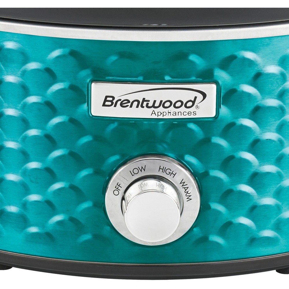 4.5-Quart Scallop Pattern Slow Cooker (Blue)
