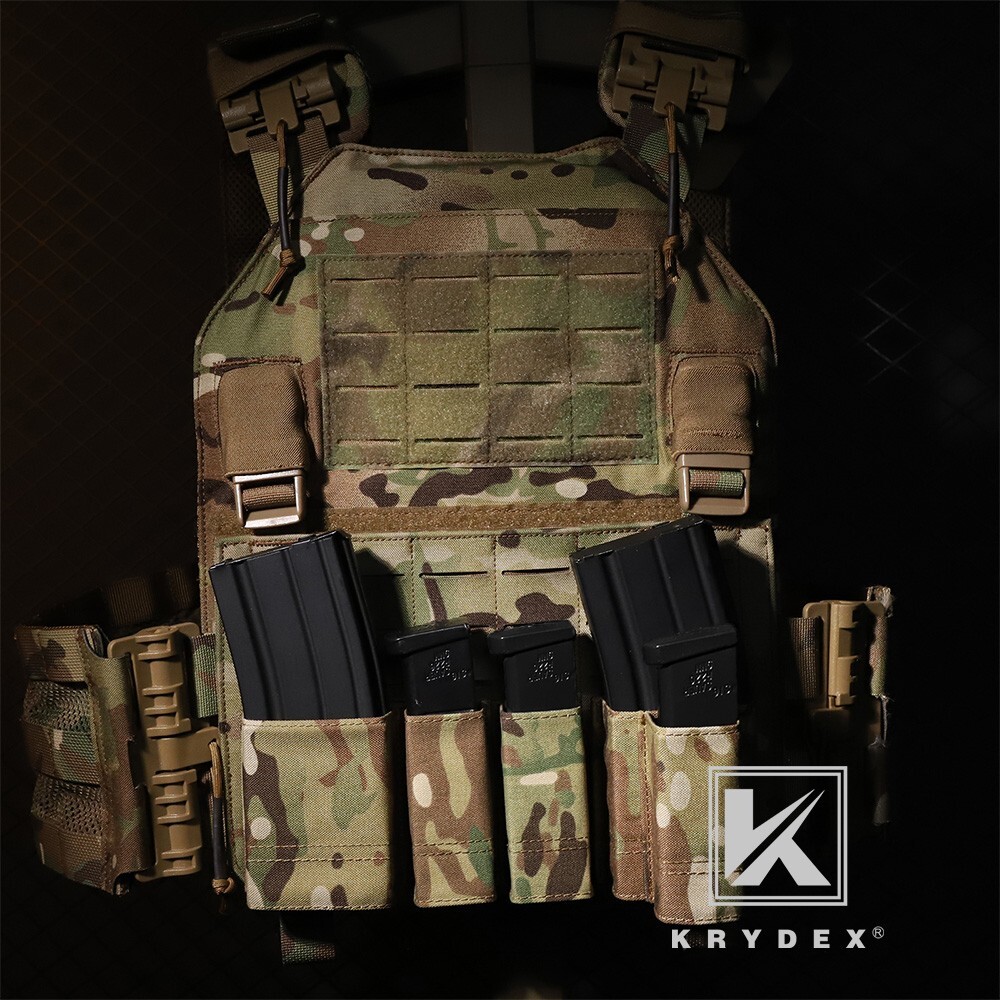 KRYDEX Tactical Double Stack Pistol Single Mag Pouch Belt / MOLLE Mounted Black