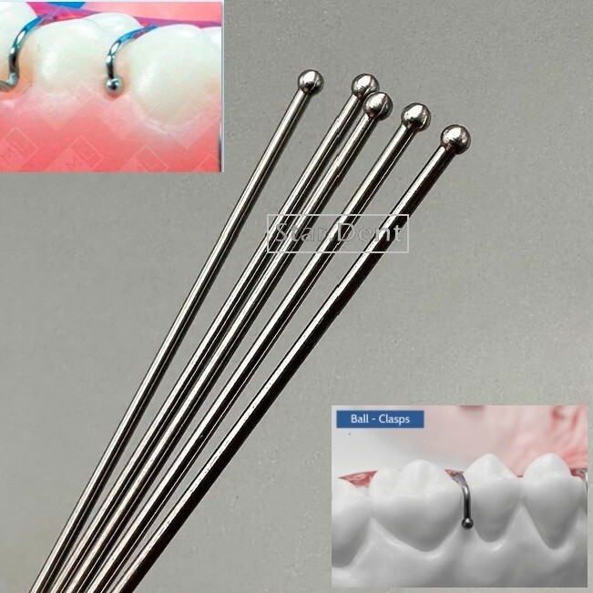 Dental Orthodontic Ball end Clasps Retainer Clasp Oblique Bars spherical Scheu