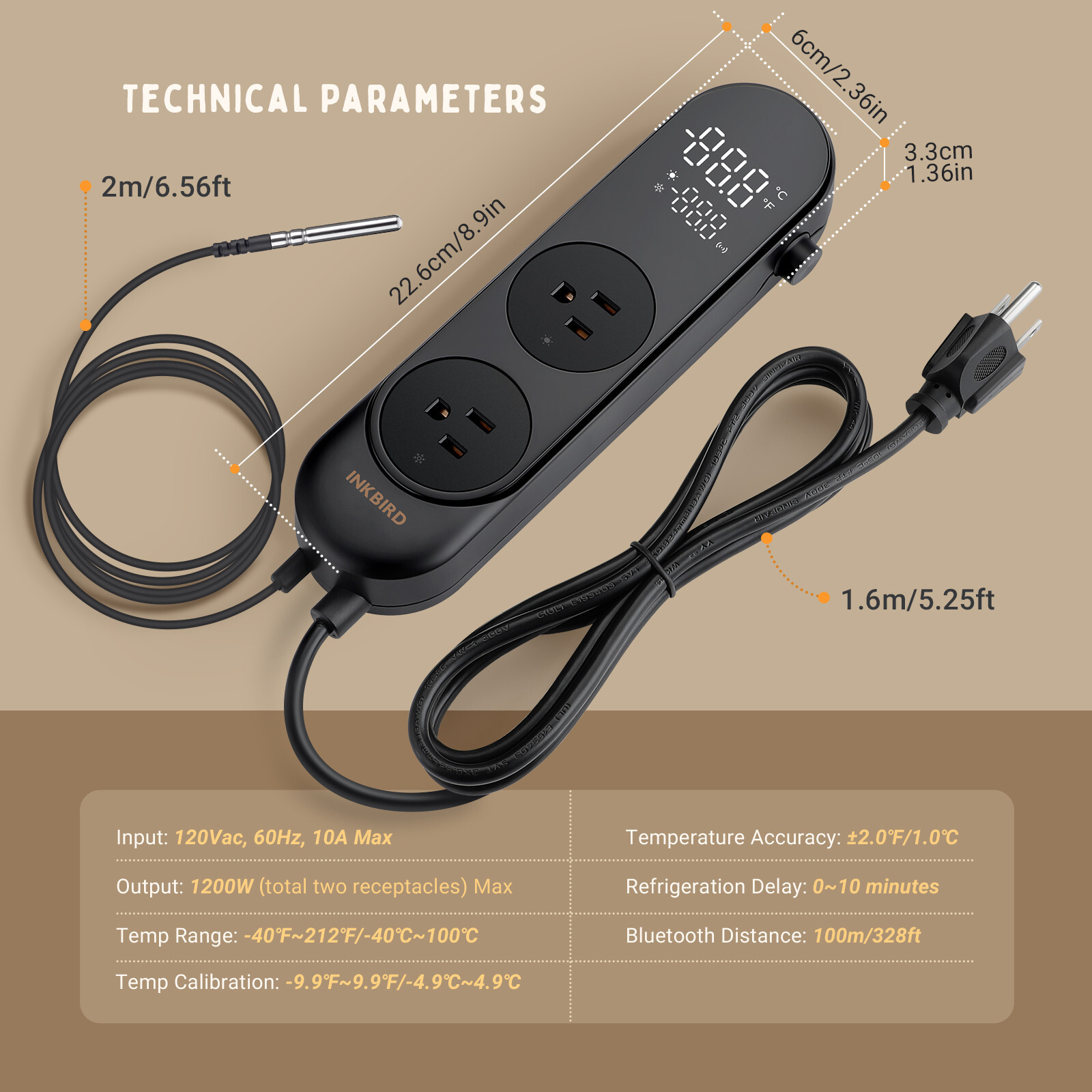 Bluetooth Thermostat Temperature Controller Heating Cooling Incubator Greenhouse