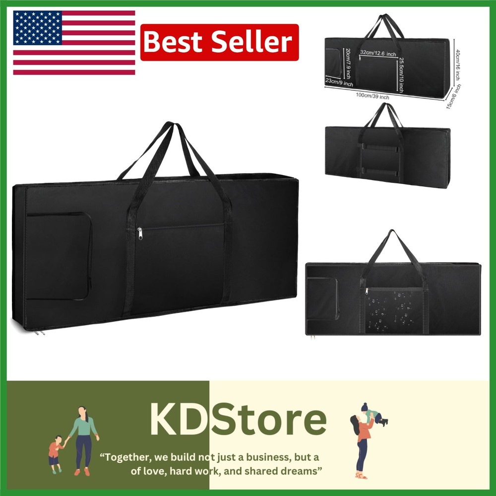 61-Note Soft Keyboard Gig Bag with Padded Protection & Ample Storage