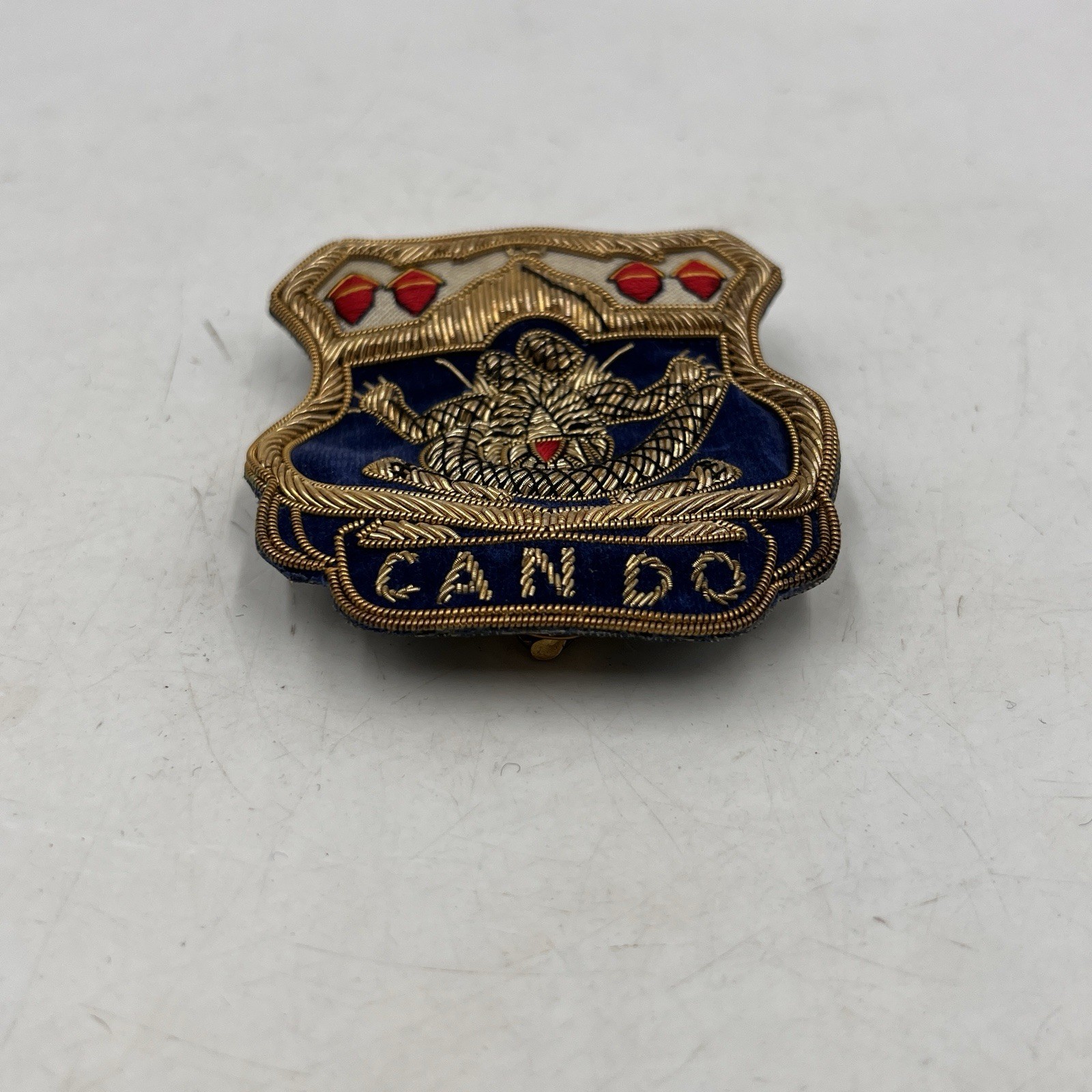 VINTAGE WWII US ARMY 15th INFANTRY REGIMENT CAN DO DRAGON CREST BADGE Patch Rare