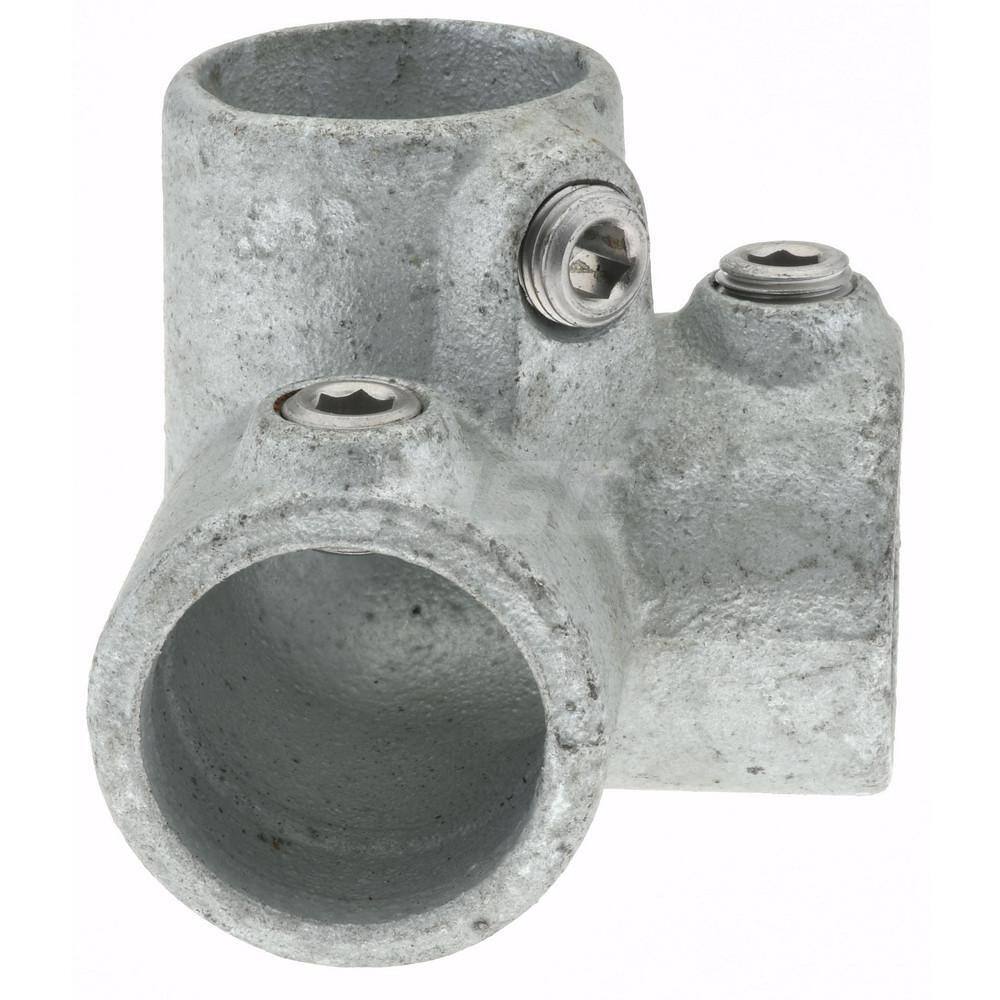 PRO-SAFE Galvanized Pipe Rail Fitting: 90° Side Outlet Elbow for 1" Pipe