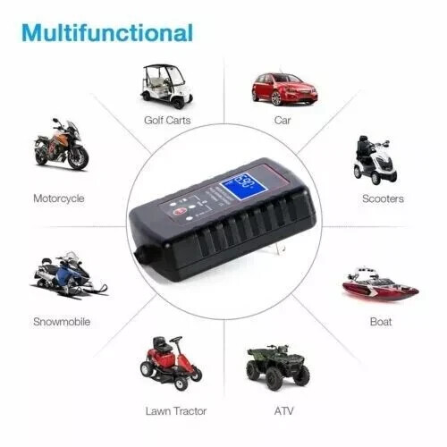 Automatic Battery Charger Maintainer Motorcycle Trickle Float For Tender 6V 12V