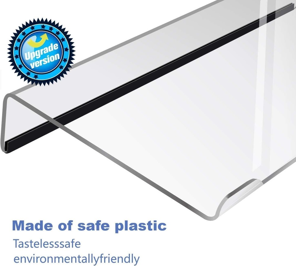 Transparent Acrylic Computer Keyboard Stand Tray Rubber Strip Ticker Riser