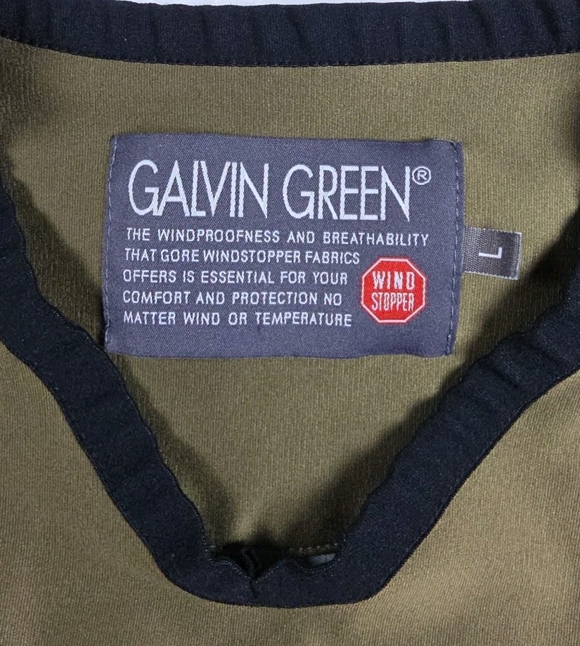 Galvin Green Windstopper Golf Pullover Men Size LARGE OLIVE GREEN