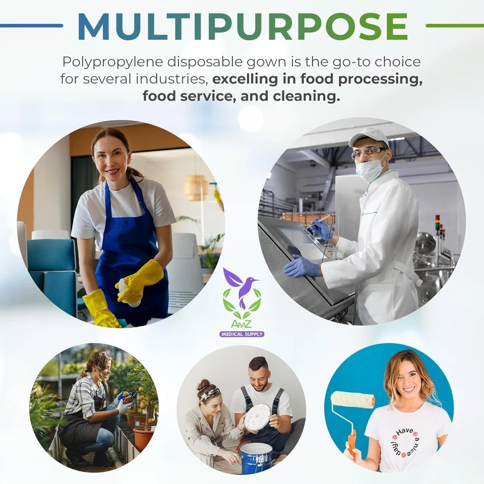 Isolation Gowns Disposable AAMI Level 3 Blue Medical - MEDIUM - 10/20/50/100 PCS