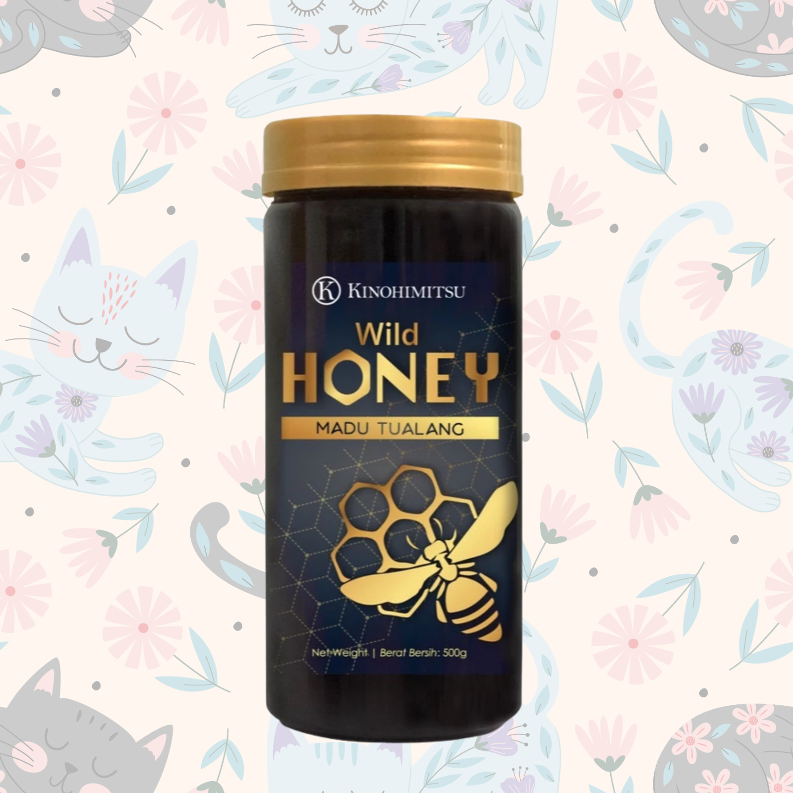 KINOHIMITSU Rainforest Wild Tualang Honey - 500g 100% natural and original