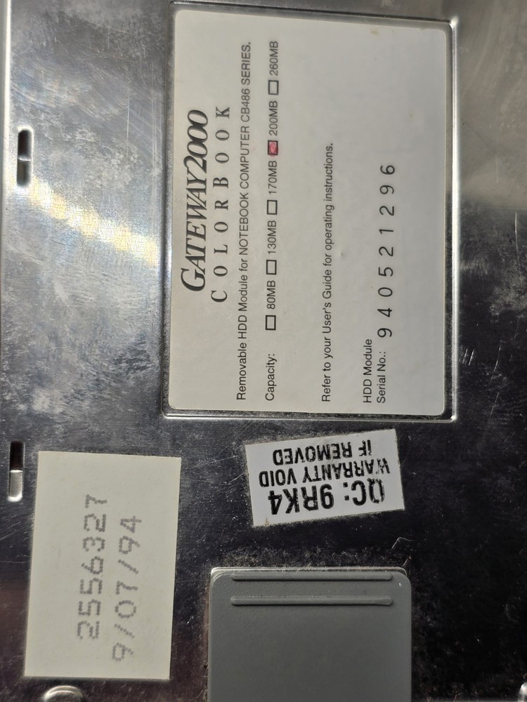 Gateway 2000 Solo Laptop Removable HDD Module Caddy – Vintage – 90s Notebook
