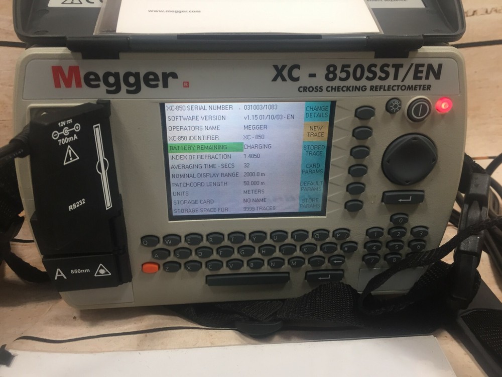 Megger Xc-850sst/en Cross Checking Reflectometer Device Meter