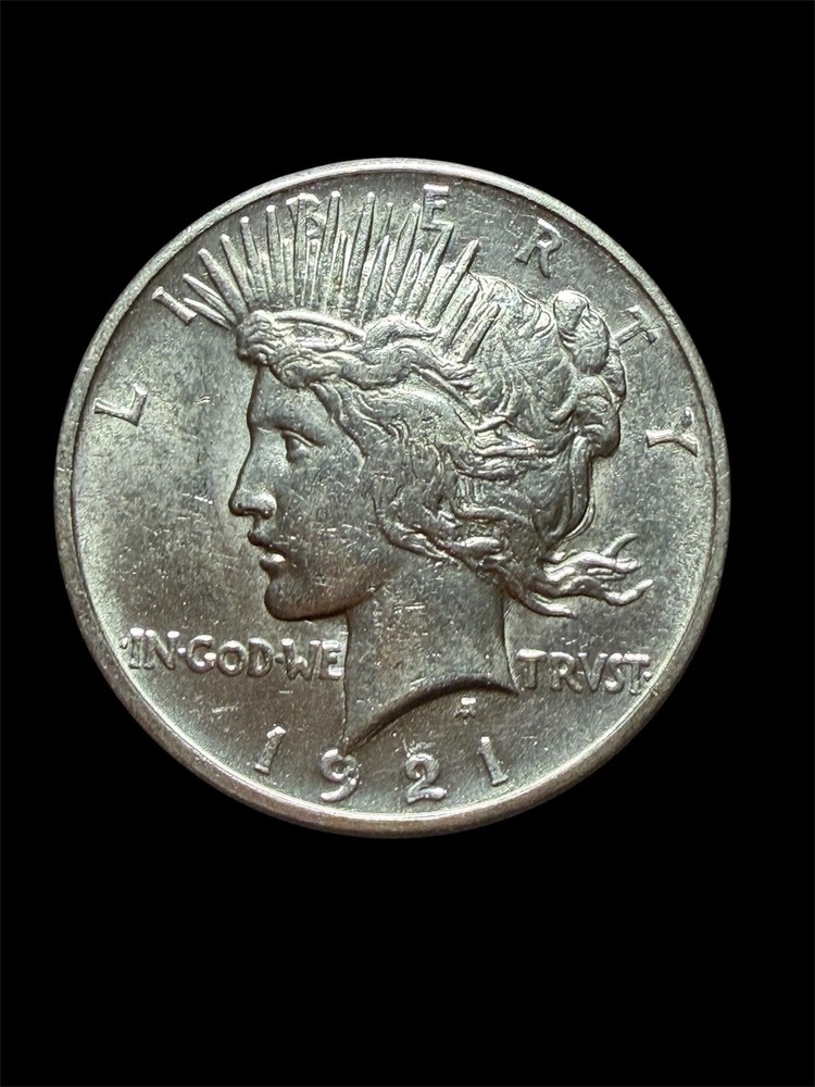 1921 High Relief Peace Silver $1 Dollar AU