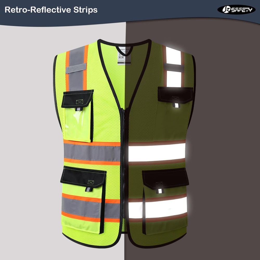 Reflective Work Vest High Visibility Mesh
