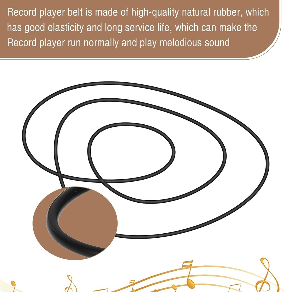Turntable Drive Belt for Pro-Ject, Compatible with Pro-Ject Essential Black