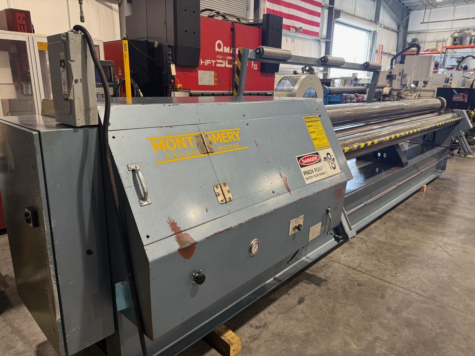 MONTGOMERY 4R-16810 14’ x 10 Gauge 4-Roll Plate Bending Roll #7659