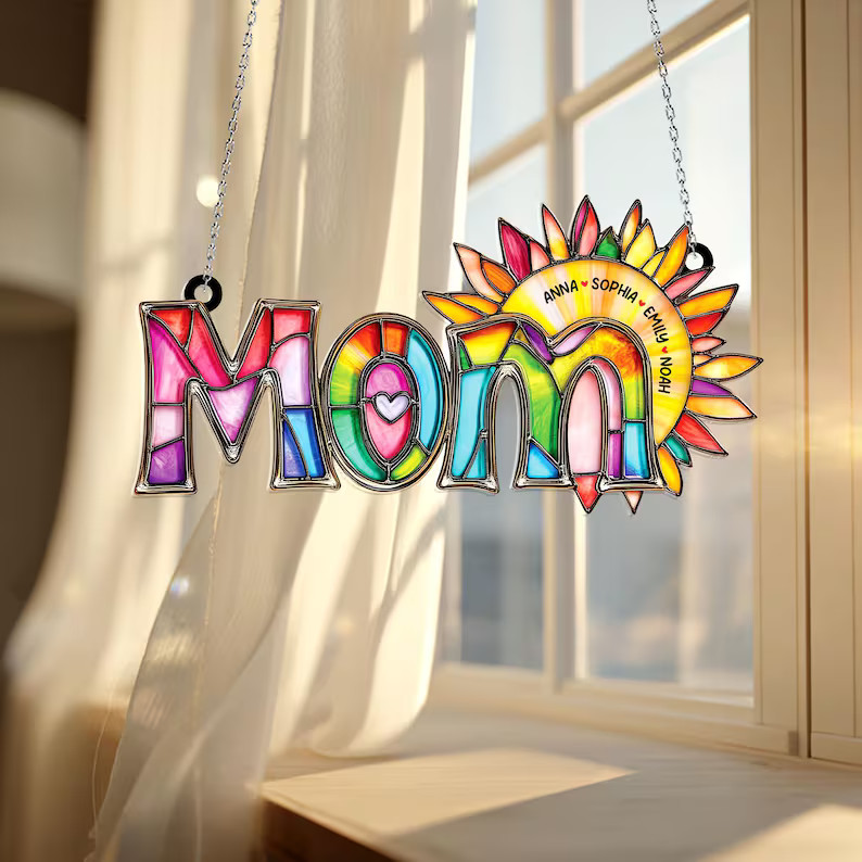 Personalized Custom Mom Suncatcher Acrylic Gift Decor