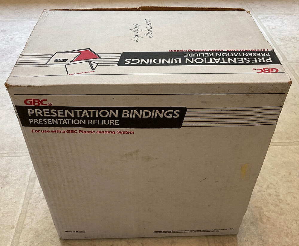 85 GBC Plastic Binding Combs Presentation Binder Spines  1 inch 19 Ring Black