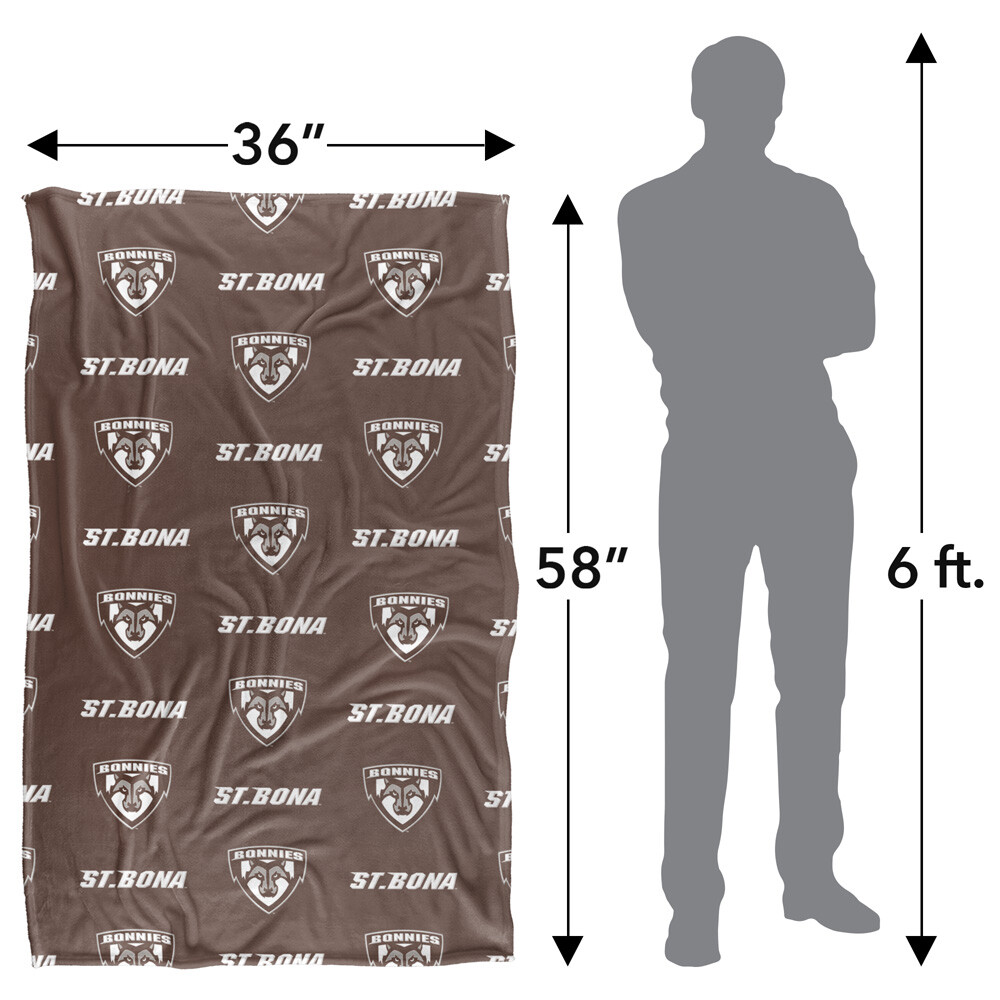St. Bonaventure University Logo Pattern Silky Touch Super Soft Throw Blanket