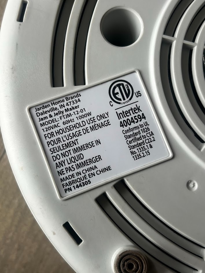 Ball Fresh Tech Automatic Jam & Jelly Maker FTJM-12-01 Tested Great