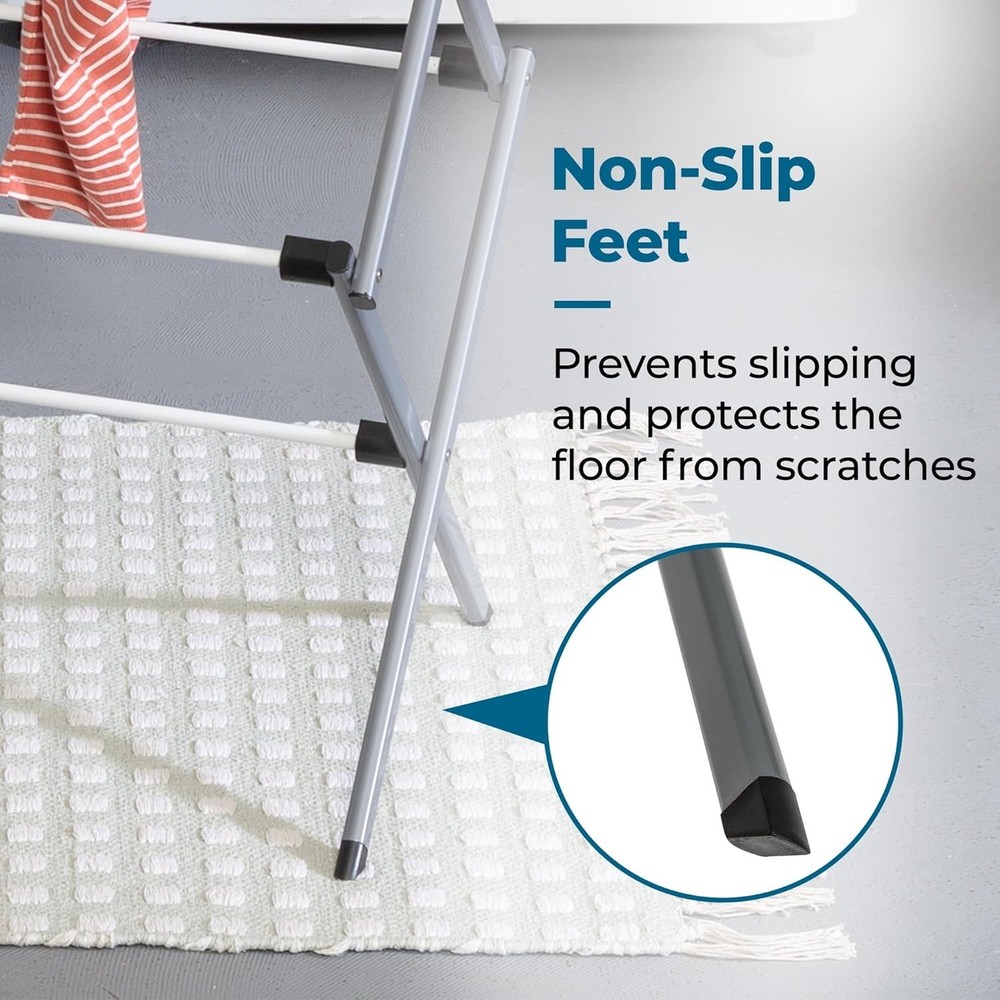 Collapsible Clothes Drying Rack – Durable Space-Saving Laundry & Towel Rack Stur