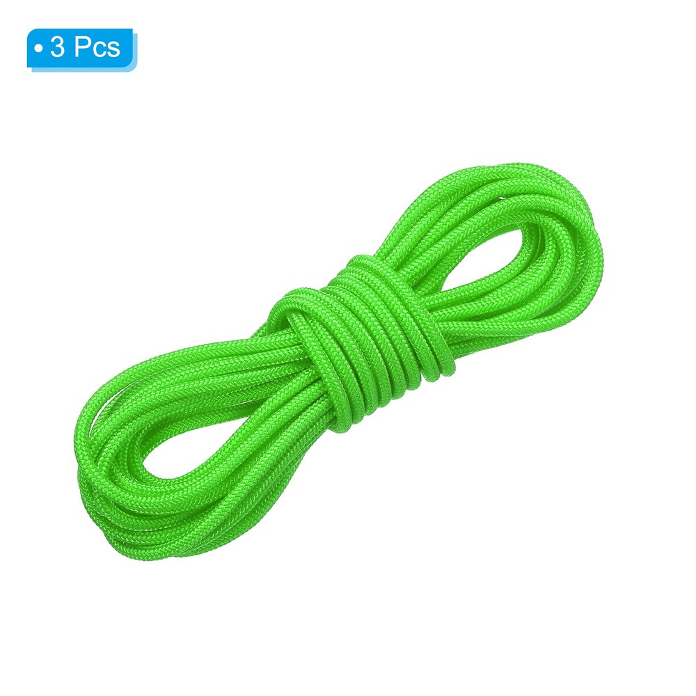 3pcs Archery D Loop Rope 10FT Bow String Release Nocking Loop Bright Green