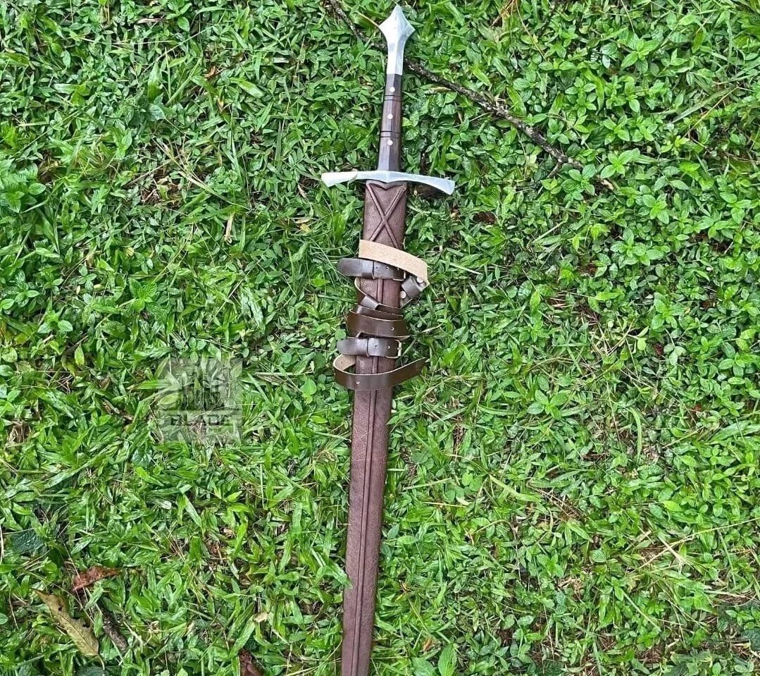 Hand Forged High Carbon Steel Viking Sword Medieval Battle Ready With Scabbard