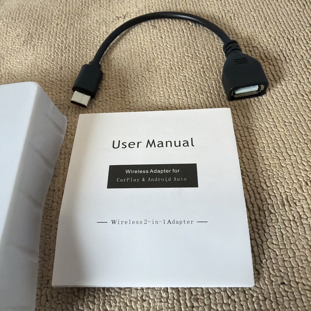 Wireless CarPlay Adapter for iPhone & Android Fast Connection Plug and Play, New